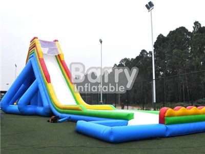 Giant Inflatable Water Slide With Pool